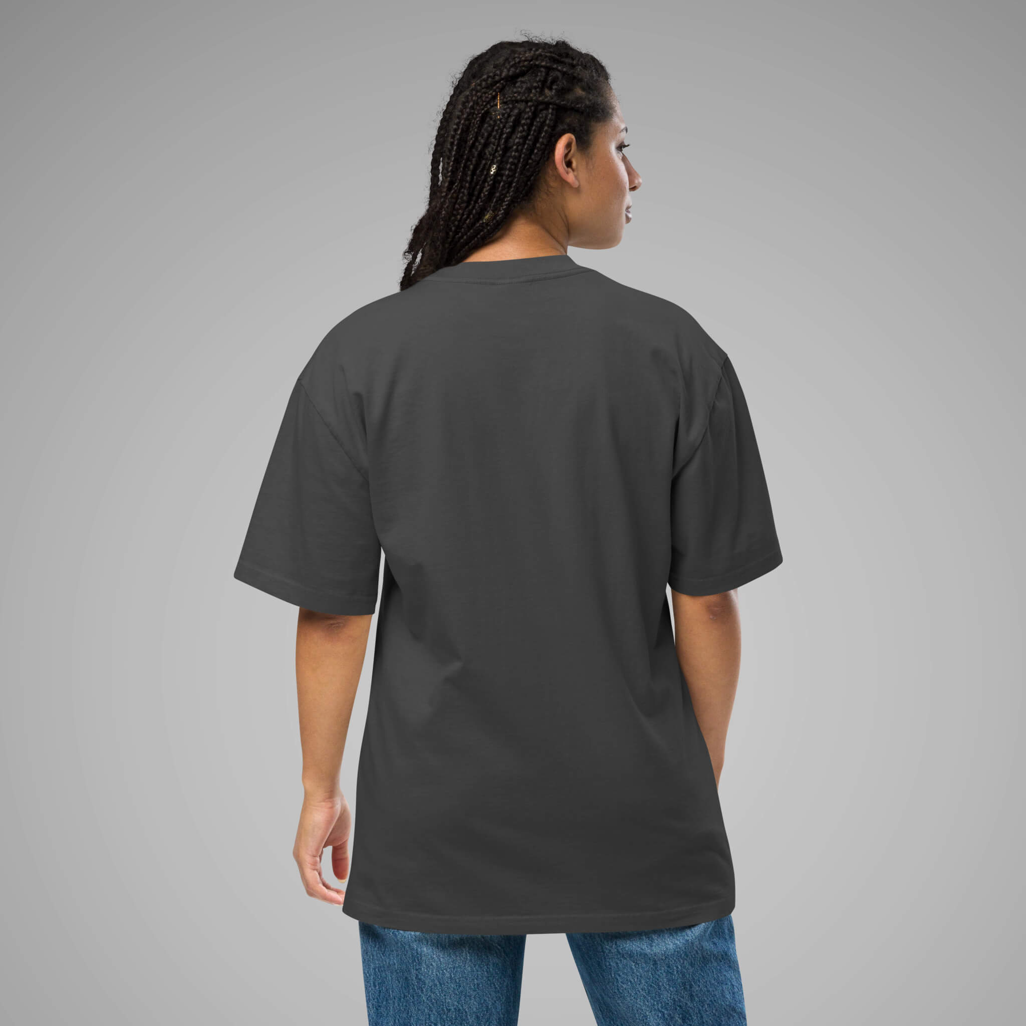 Women's_Oversized_Faded_Tee_-_SPARS_KANJI_Logo_Faded_Black_back_view_2