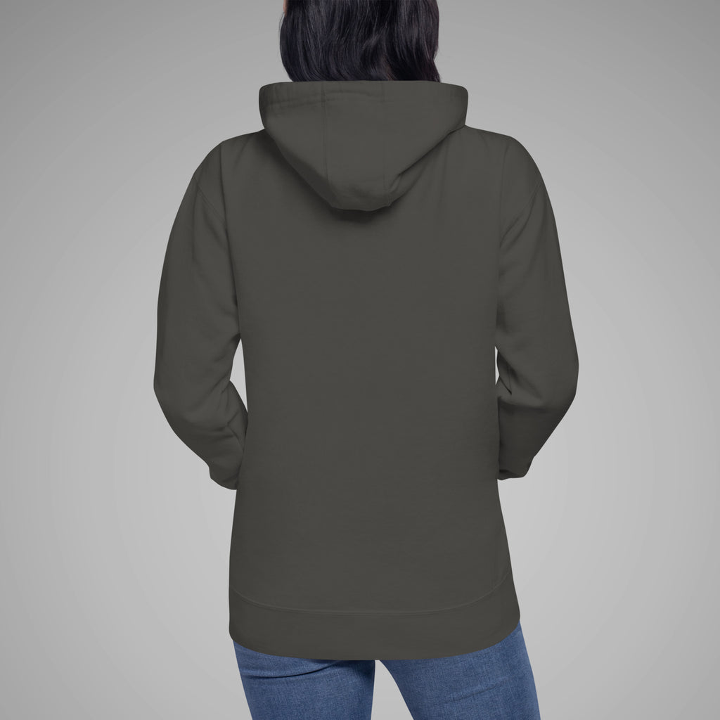 Women's Premium Pullover Hoodie BJJ KATAKANA Vintage Black Back View 2