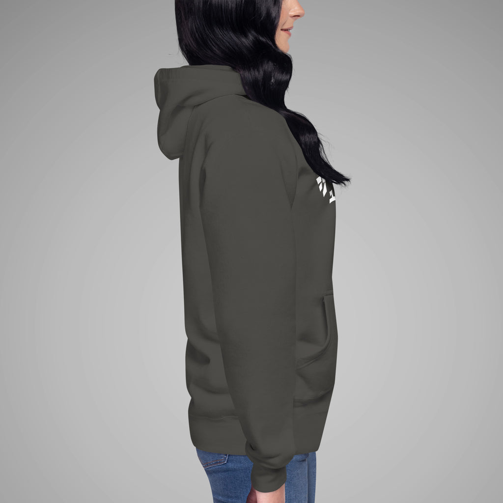 Women's Premium Pullover Hoodie BJJ KATAKANA Vintage Black Right view 2