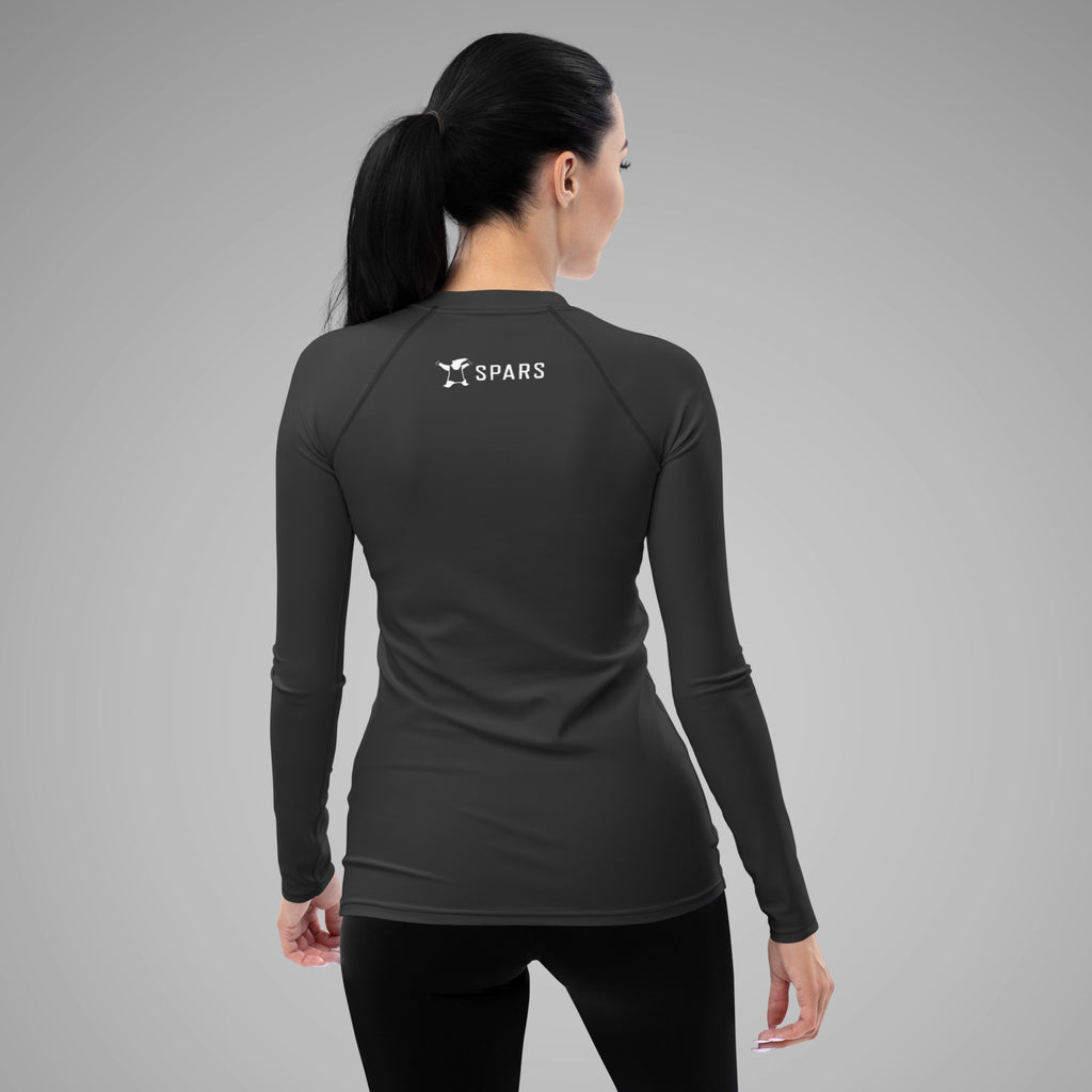 Women's BJJ Long Sleeve Rash Guard - BJJ KATAKANA_Eclipse_Back_2