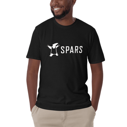 Unisex SPARS black basic logo T-Shirt - front placement