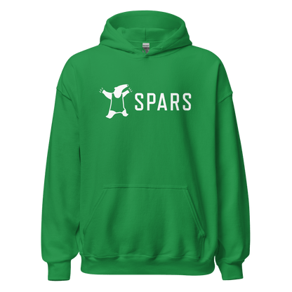 Unisex Irish green SPARS logo hoodie - front placement