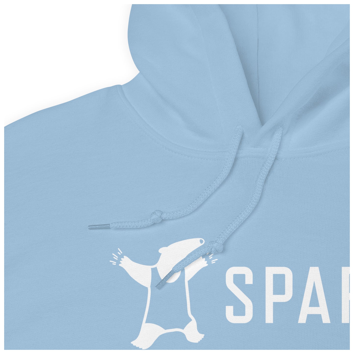 Unisex SPARS Light Blue basic logo hoodie - front placement